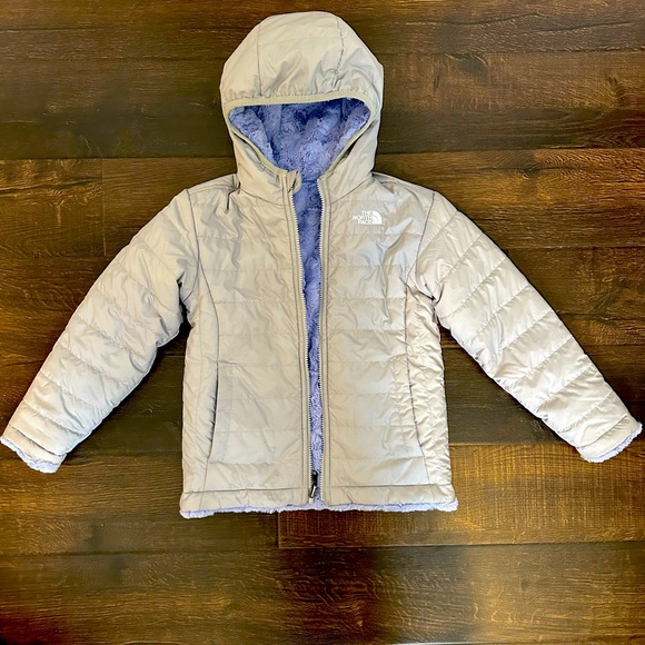 The North Face Toddler Mossbud Swirl Reversible water repellant hooded Jacket - Picture 2 of 7